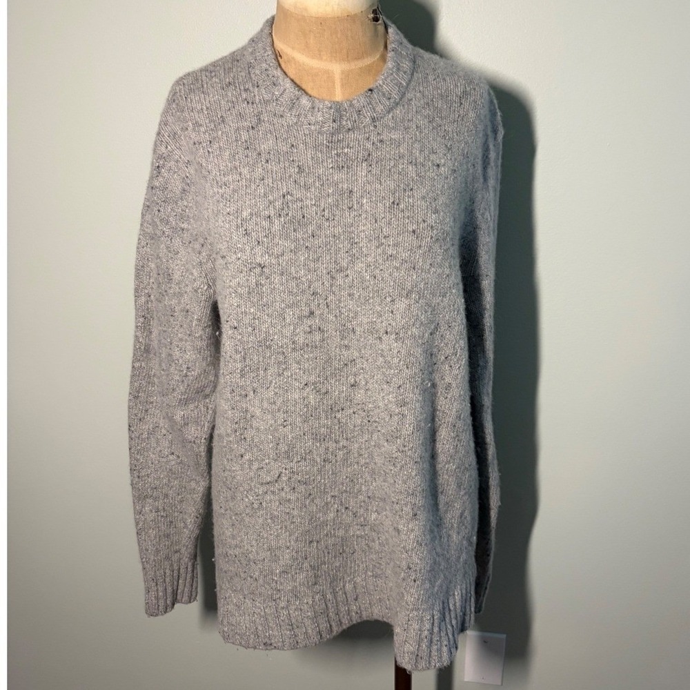 Bonobos Slim Fit Donegal Fisherman Sweater Grey Merino Wool Alpaca Blend Large